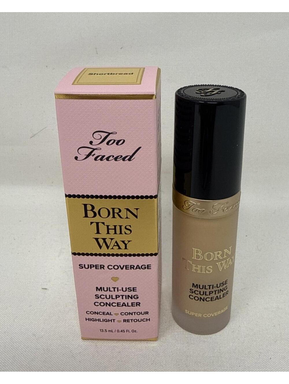 Too Faced Born This Way Super Coverage Concealer "Shortbread" 0.45 oz NIB CJ#101